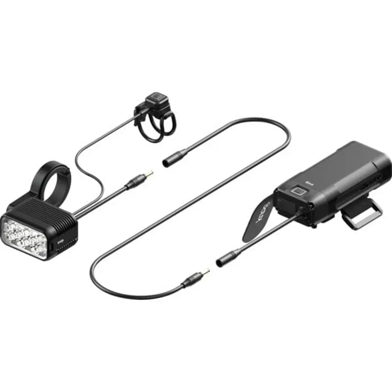 KNOG LIGHT Blinder X 2300 + 10k mAh Batt Black front Usb Rechargeable -4