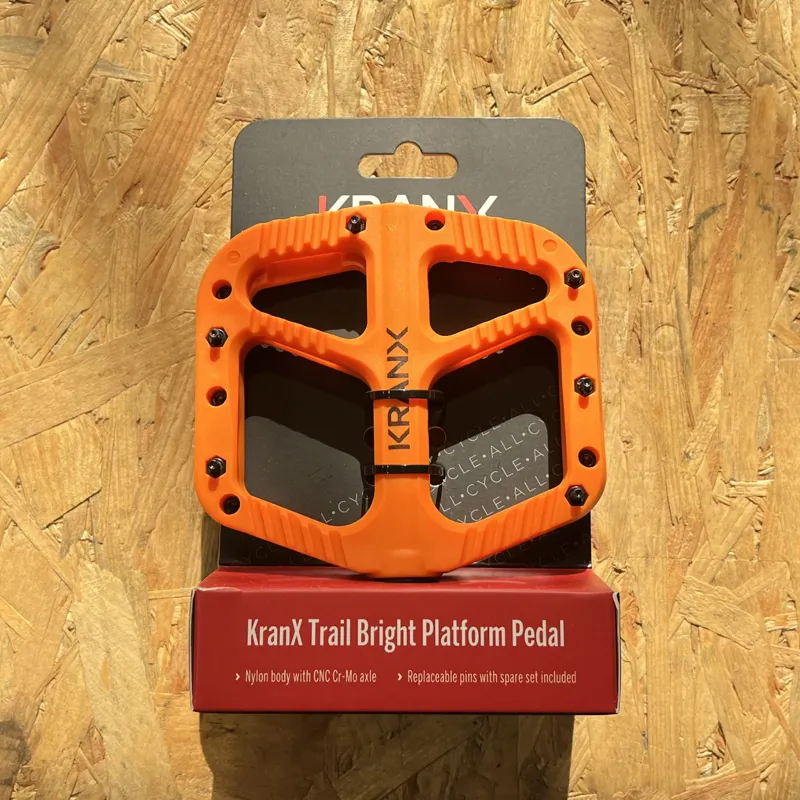 KranX Trail Bright Platform Pedal Orange 9/16