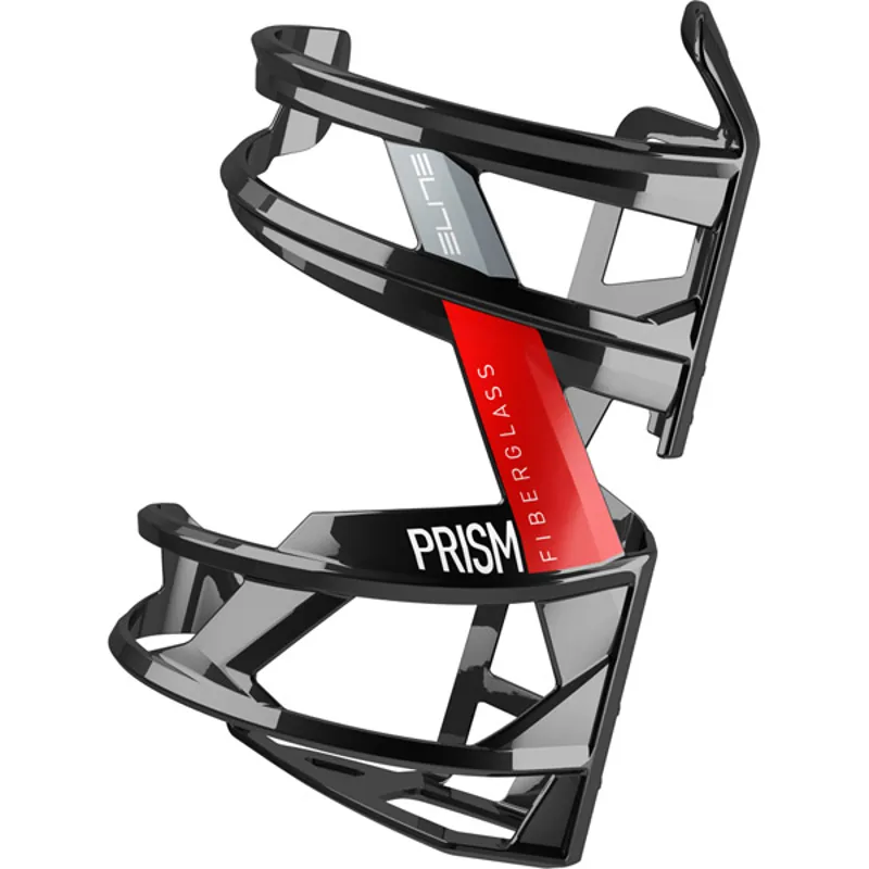 Elite Prism Bottle Cage in Black/Red