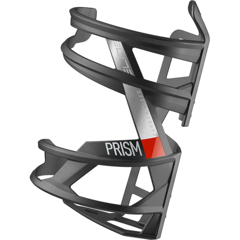 Elite Prism Carbon Bottle Cage in Black/Red