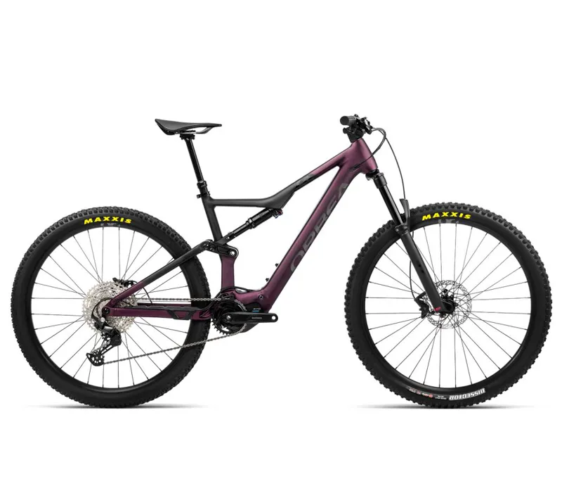 Orbea Rise H30 Mountain Bike in Metallic Mulberry/Black 