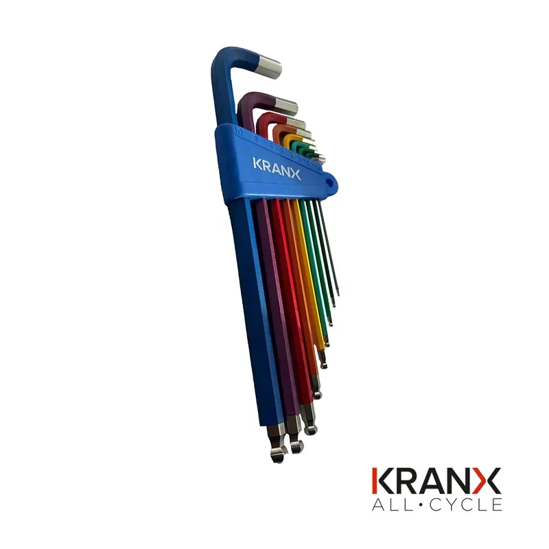 KranX 9-Piece Coloured Hex Key Set 1.5mm - 10mm