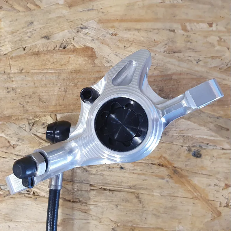 Hope XCR PRO X2 Front - No Rotor - - RH Silver black hose-4