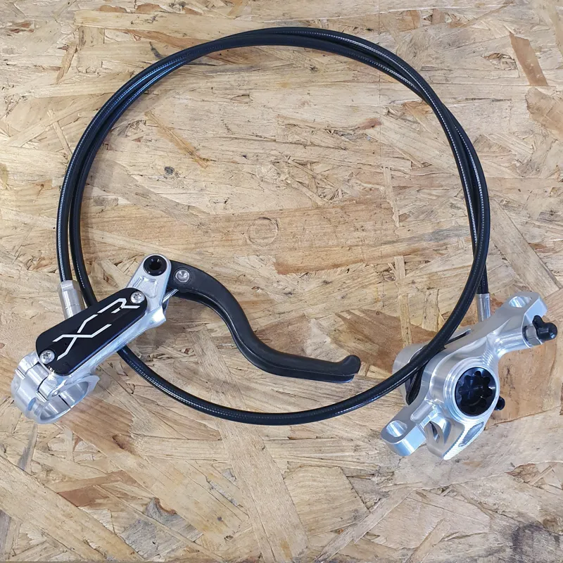 Hope XCR PRO X2 Front - No Rotor - - RH Silver black hose-5