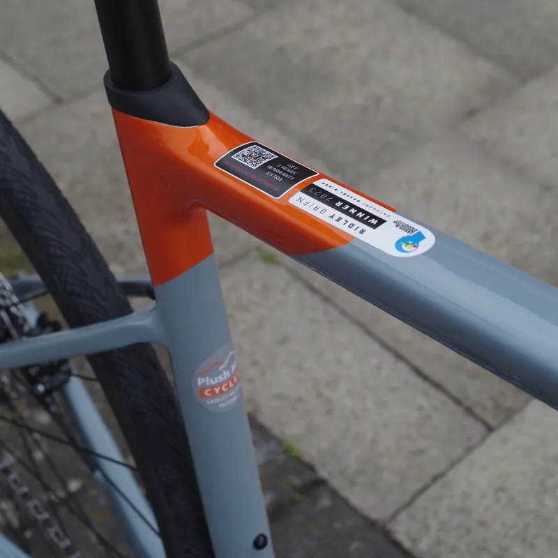 2023 Ridley Grifn 105 Carbon Road Bike Grey/Orange -6