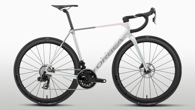 2027 Orbea ORCA M21e TEAM Road Bike Iris White Gloss/Lilac Matt