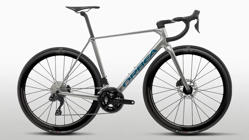 2027 Orbea ORCA M30i LTD PWR Road Bike - Spark Silver/Titan Grey Gloss