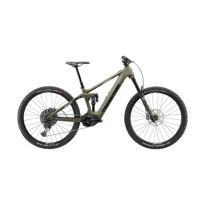 2022 Transition Repeater Carbon GX e-Mountain Bike in Mossy Green