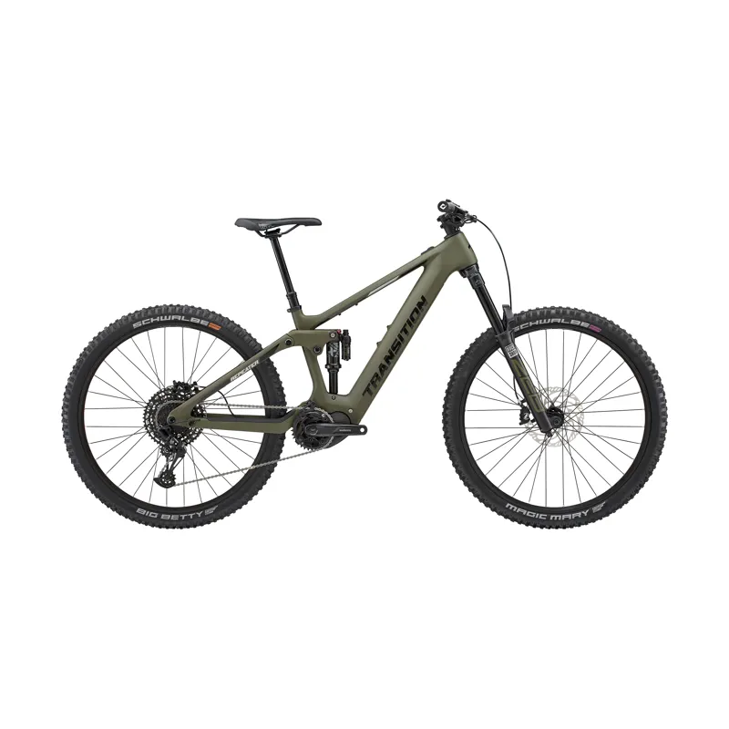 2022 Transition Repeater Carbon NX e-Mountain Bike in Mossy Green