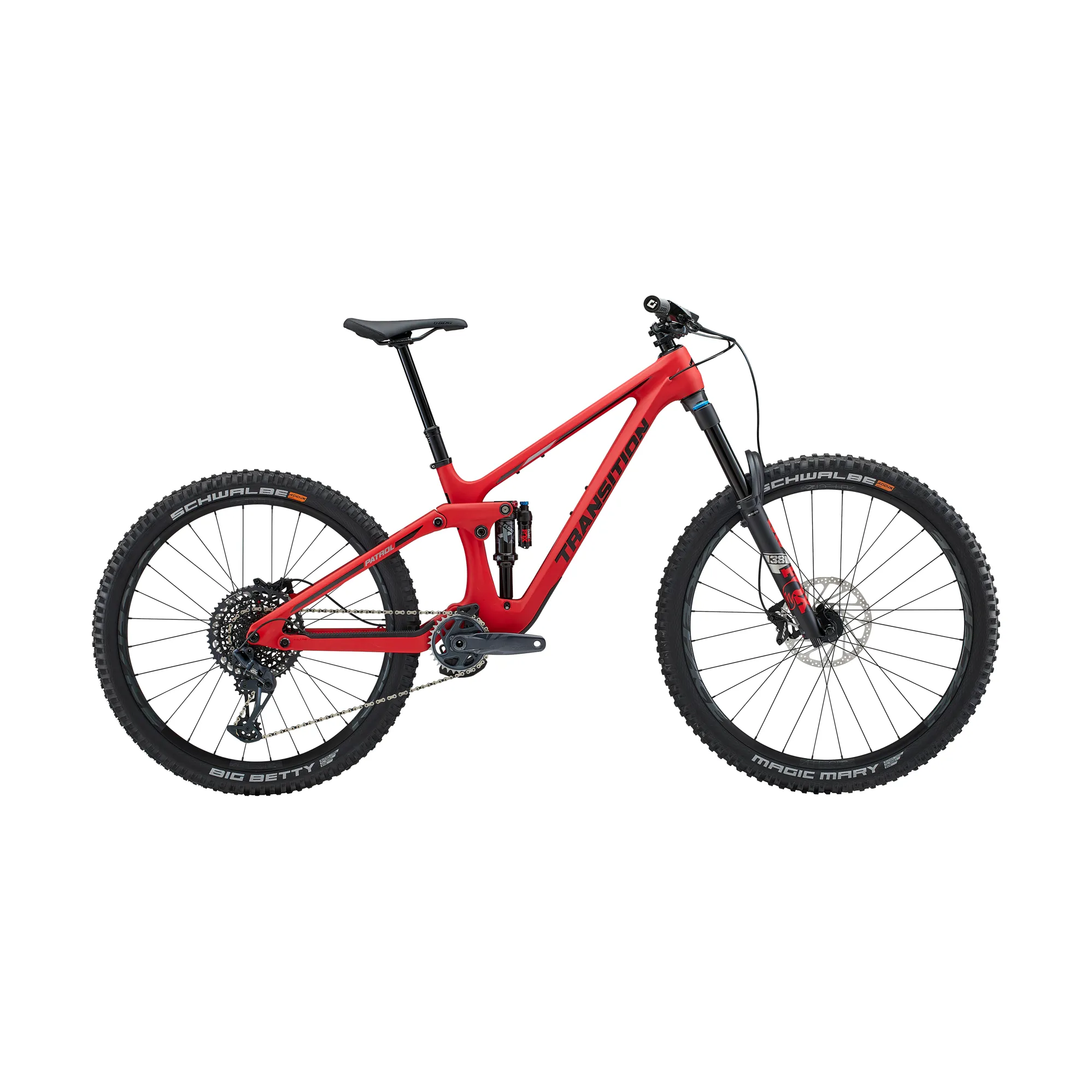 2023 Transition Patrol Carbon GX Mountain Bike in Bonfire Red