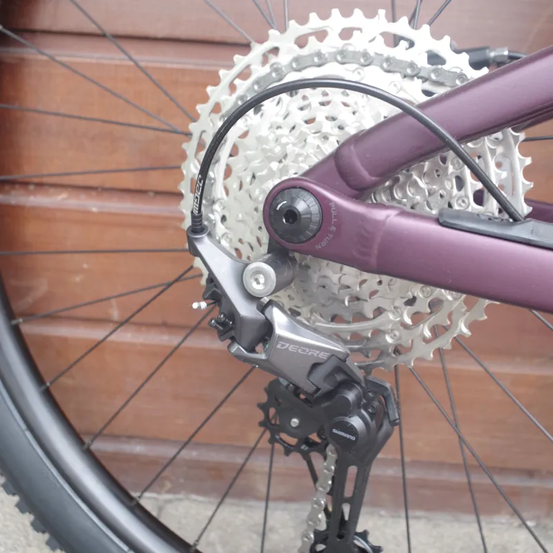 2024 Orbea Rise H30 Electric Mountain Bike in Mulberry and black-2