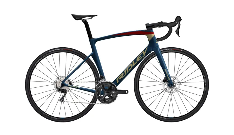 Ridley Noah Disc 105 2x11 Carbon Aero Race bike Jeans Blue