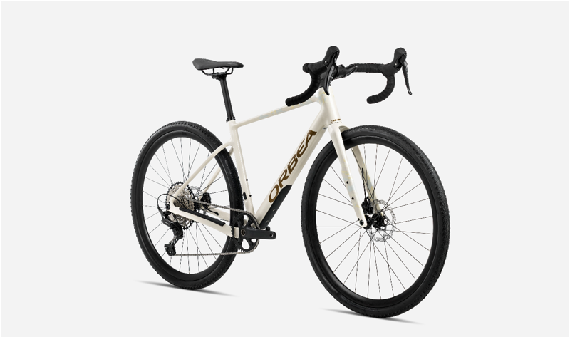 2027 Orbea Terra H40 Gravel Bike - Ivory White/Olive Green-1