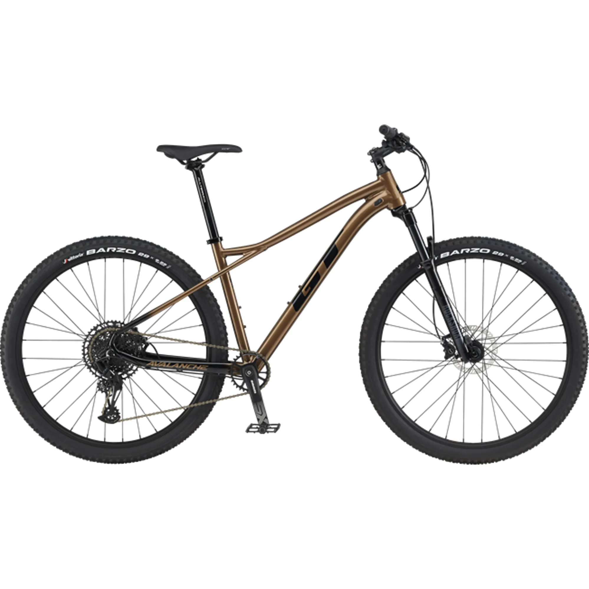2020 GT Avalanche Expert Mountain Bike in Satin Bronze w Aqua