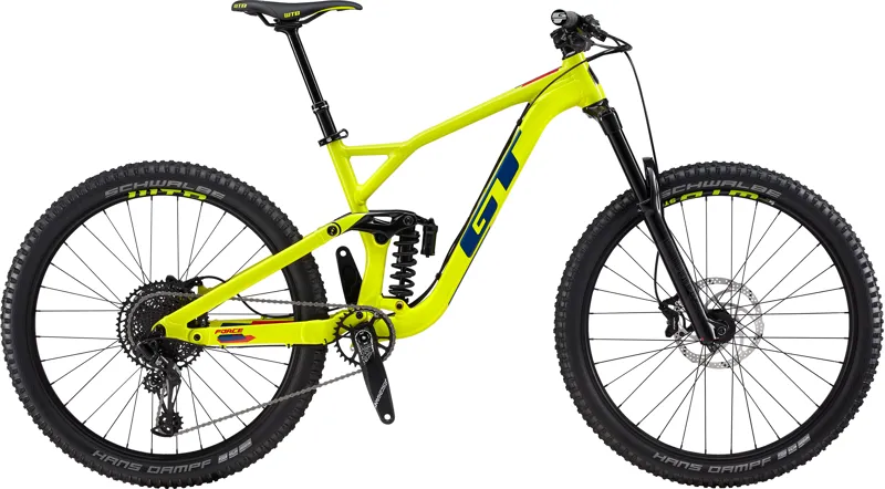 2019 GT Bikes Force Aluminium Elite Chartreuse Full Suspension MTB-2