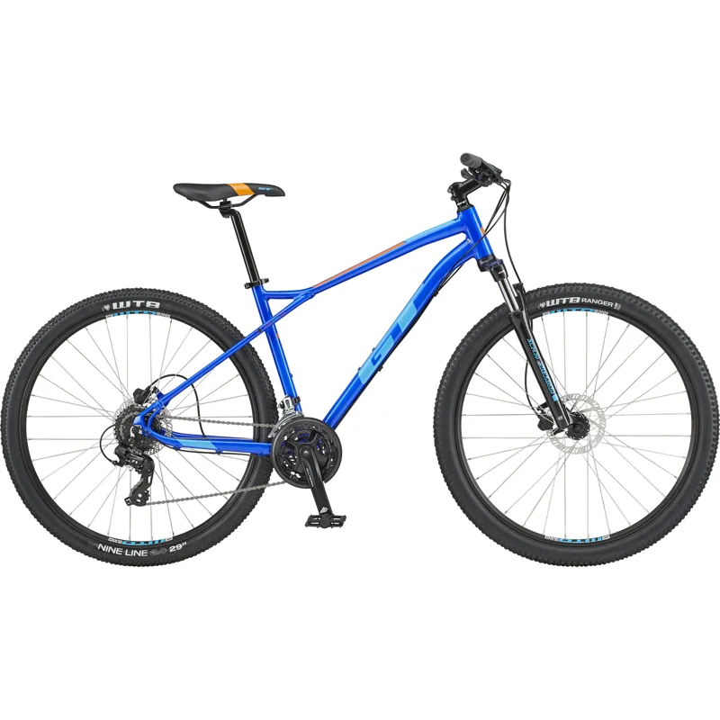 2020 GT Aggressor Expert Mountain Bike Electric Blue-1