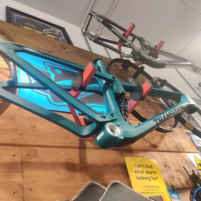 2022 Transition Spur Carbon Mountain Bike Frame in Green-1