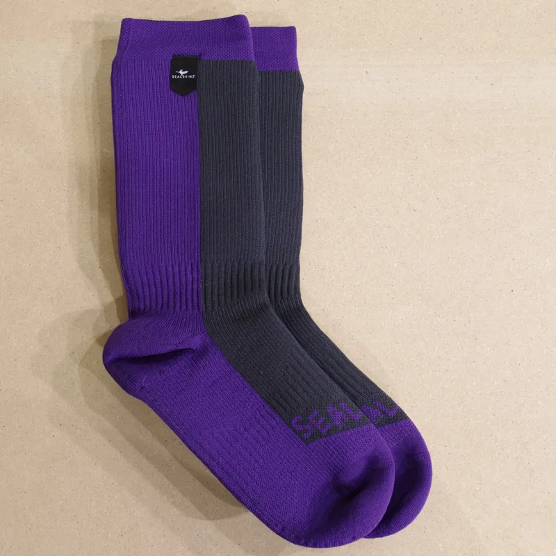 Sealskinz Hiking Mid Mid Grey/Purple Medium Waterproof socks-1