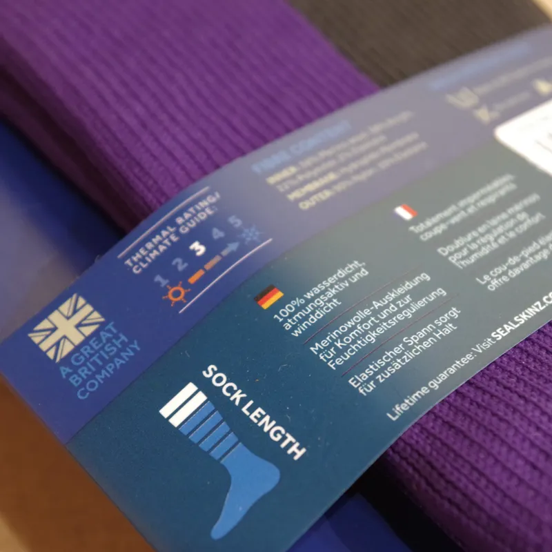 Sealskinz Hiking Mid Mid Grey/Purple Medium Waterproof socks-6