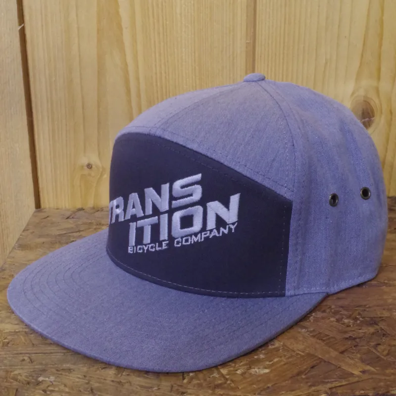 Transition Bike Company 7 Panel Strapback Cap Split Logo Grey 1 size