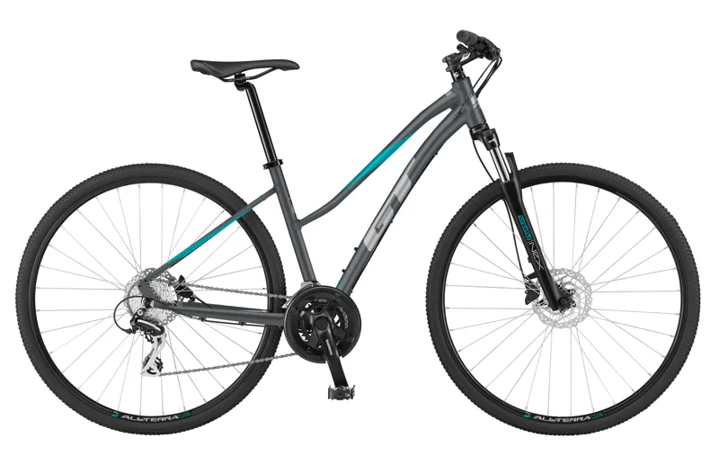 2021 GT Transeo Comp Step Through Hybrid Bike in Grey