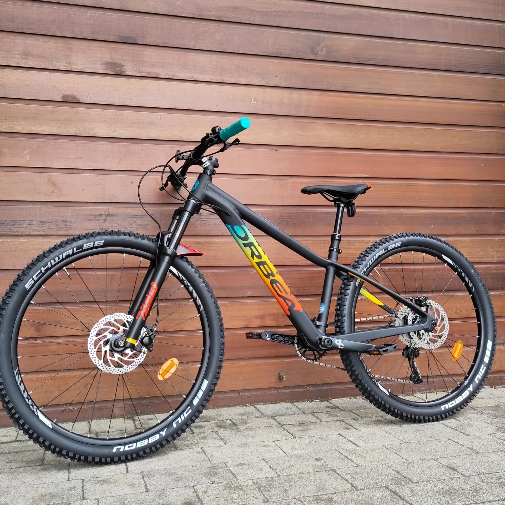 2023 Orbea Laufey Junior 27 H20 Aluminium Kids Mountain Bike Black Red