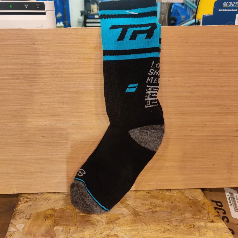 Transition TBC Loam-O-Meter Wool Socks in Black/TR Blue