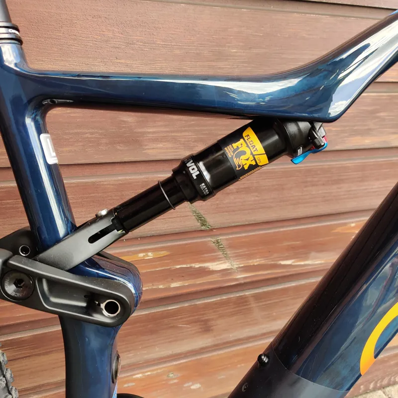 Orbea Rise M20 29er 2022 Carbon Electric Full Sus MTB - Blue/Gold Large-6