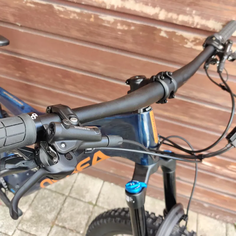 Orbea Rise M20 29er 2022 Carbon Electric Full Sus MTB - Blue/Gold Large-5