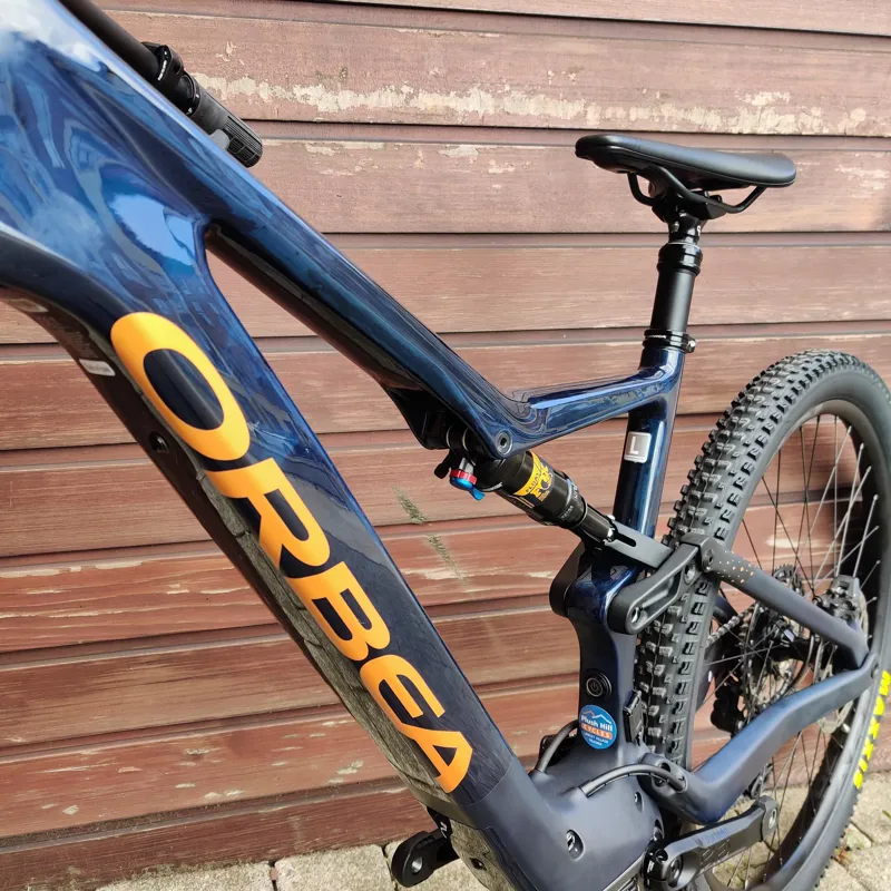 Orbea Rise M20 29er 2022 Carbon Electric Full Sus MTB - Blue/Gold Large-3