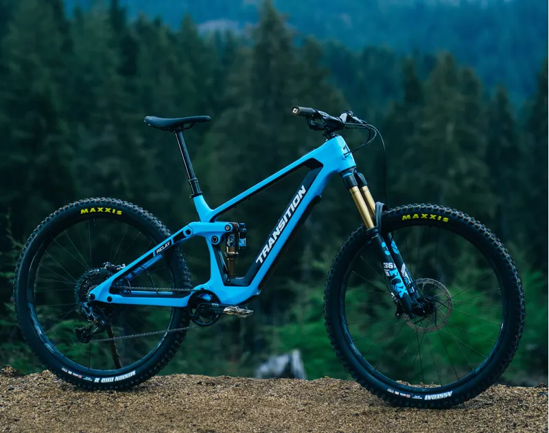Transition Relay Carbon GX AXS Electric Mountain Bike in Tr Blue