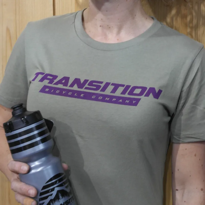 Transition TBC Womans T-Shirt Standard Logo Olive and Purple