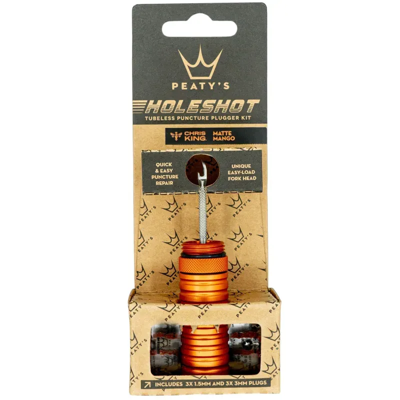 Peaty's Holeshot Tubeless Puncture Plugger Kit in Mango