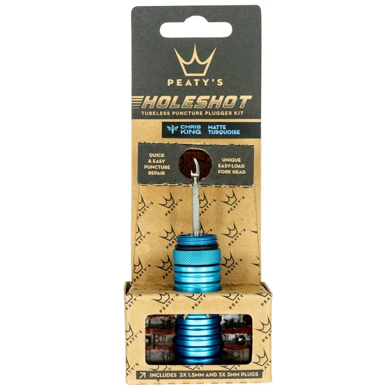 Peaty's Holeshot Tubeless Puncture Plugger Kit in Turquoise