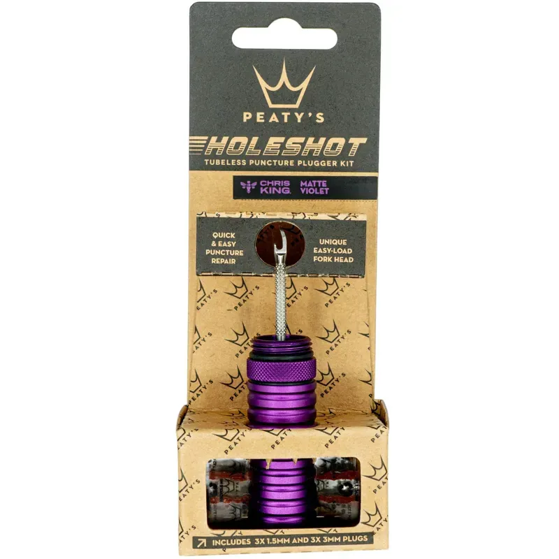 Peaty's Holeshot Tubeless Puncture Plugger Kit in Violet