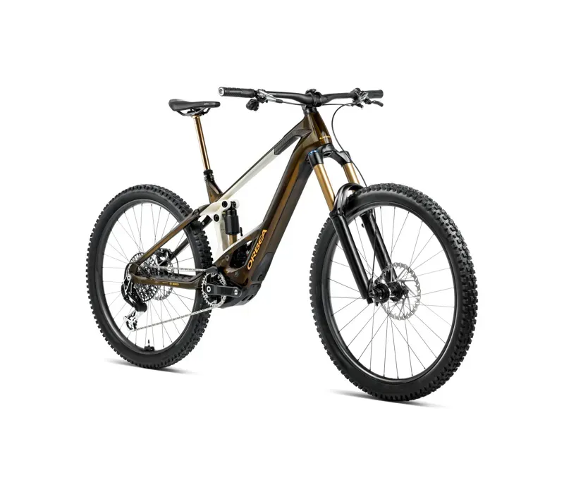Orbea Wild M- Team Electric Mountain Bike Caramel-White Matt-1