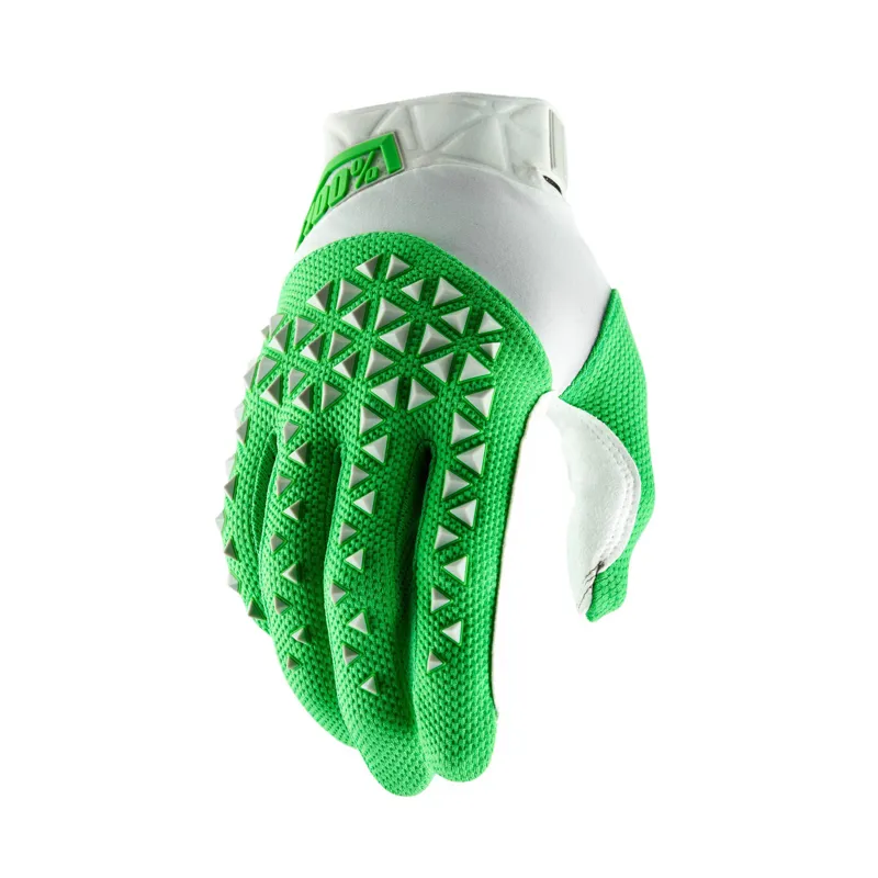 100 Percent Airmatic MTB Gloves Airmatic Glove Fluo Lime / Silver Fluo