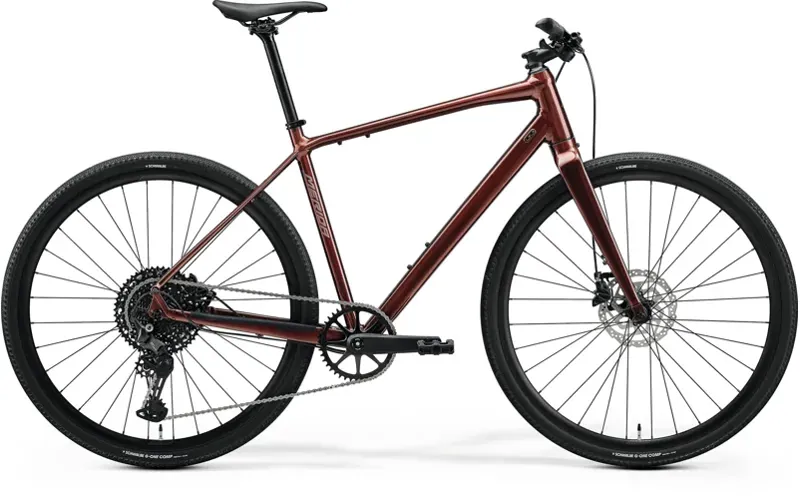 2027 Merida Speeder 300 Hybrid Bike - Elegant Wildberry/Silver