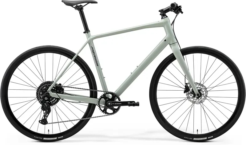 2026 Merida Speeder 60 Fitness Bike in Silk Early Moss Grey/Flip Flop Purple