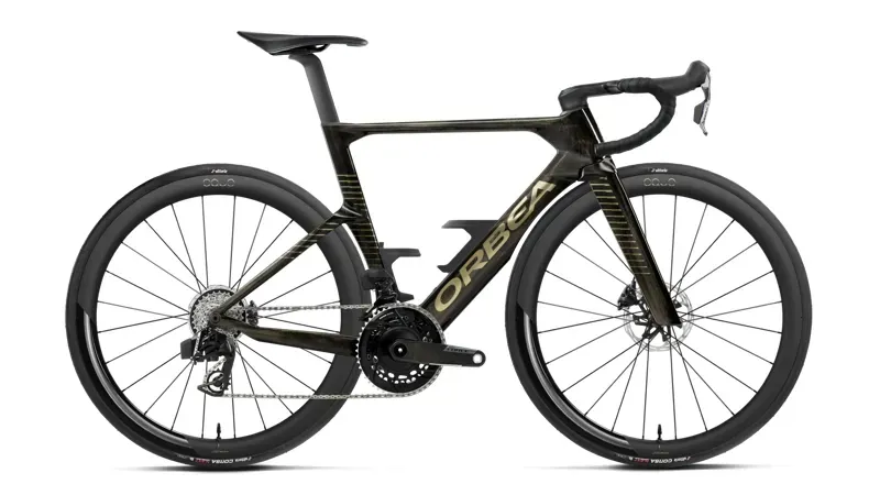 2027 Orbea Orca Aero M21e LTD Road Bike - Magic Gold C.View/Titanium