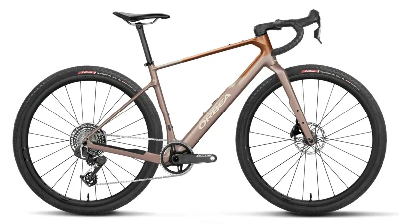 2027 Orbea Terra M21e Team 1X Gravel Bike - Nickel/Cinamon