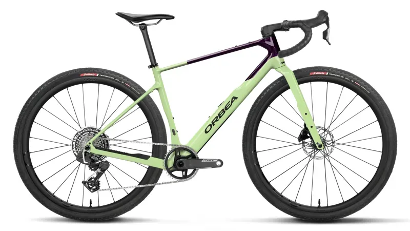2027 Orbea Terra M21e Team 1X Gravel Bike - Acid Gum/Fantasy Purple Carbon View