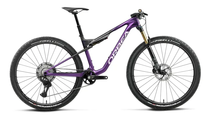 2027 Orbea Oiz M-PRO Mountain Bike in Royal Plum - Diamond Black Carbon View