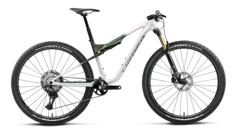2027 Orbea Oiz M-PRO Mountain Bike - Iris White/Seaweed Carbon View