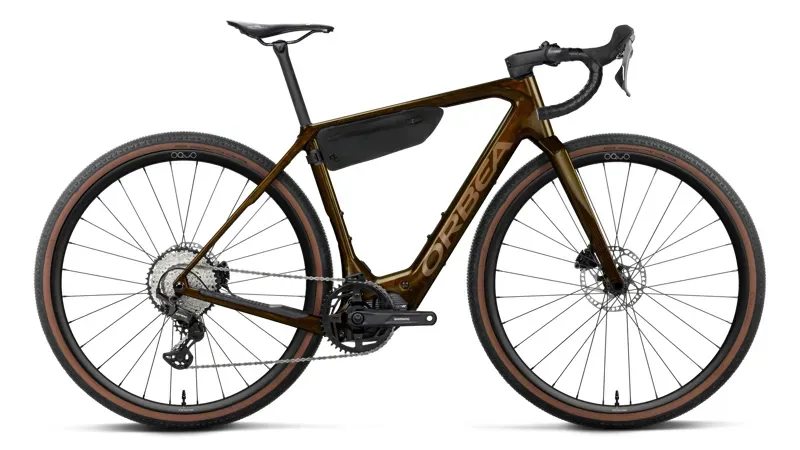 2027 Orbea Denna M20 Electric Gravel Bike Caramel Carbon View/Golden Sand
