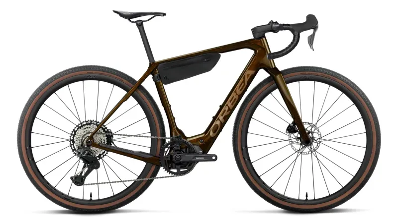 Orbea Denna M20i Electric Gravel Bike - Caramel Carbon View/Golden Sand
