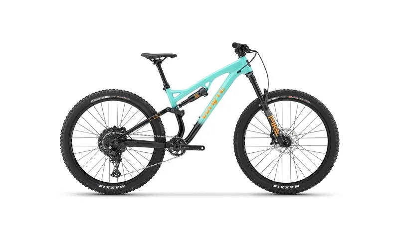 Whyte Bikes T-140 27 in Suspension mtb Green with Gloss Green/Coral Orange